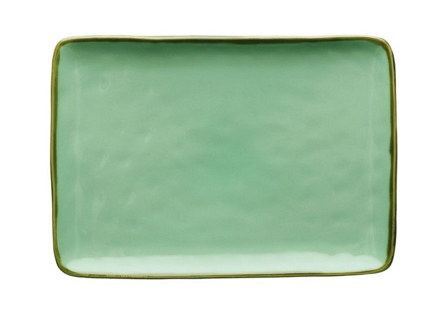 VASSOIO RETTANGOLARE 27X19 LINEA "CONCERTO" VERDE ACQUA