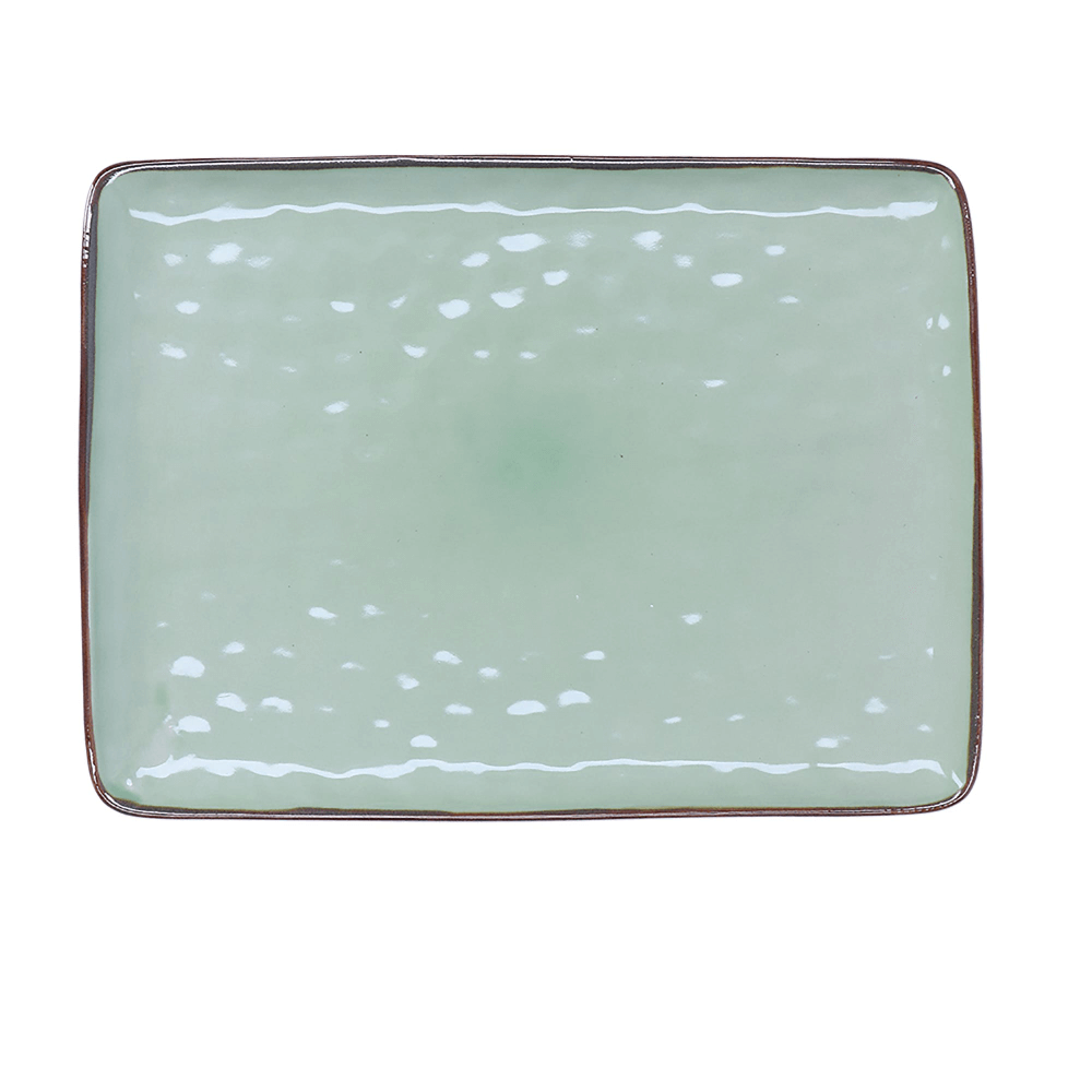 VASSOIO RETTANGOLARE 36X26,5 CM LINEA ”CONCERTO” TÈ VERDE