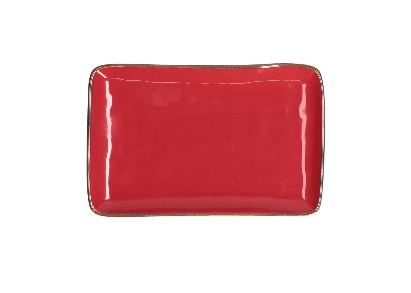 PIATTO RETTANGOLARE 20X13 LINEA CONCERTO ROSSO CORALLO