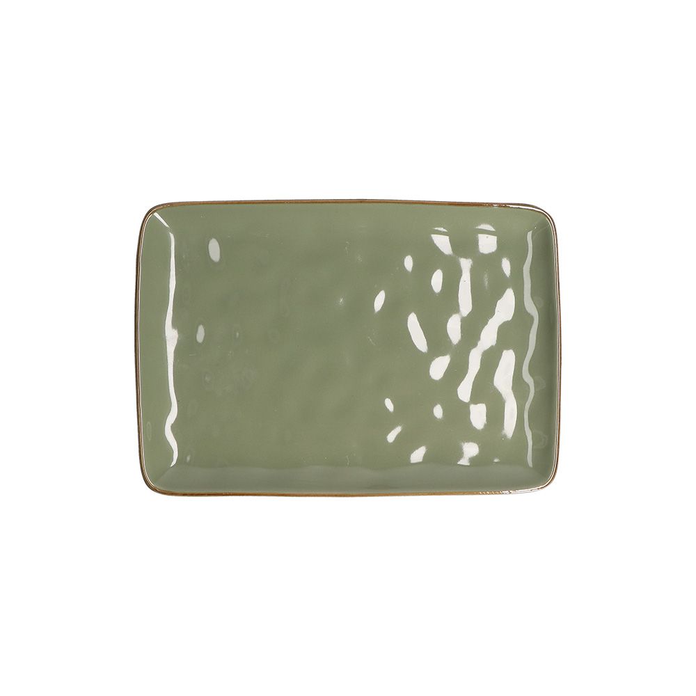 PIATTO RETTANGOLARE VERDE OLIVA CONCERTO 27X19CM