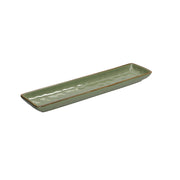 VASSOIO RETTANGOLARE LINEA CONCERTO VERDE OLIVA 32X8 CM