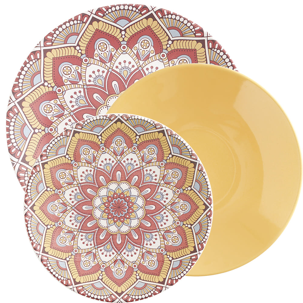 SERVIZIO SET TAVOLA 18PZ MARRAKESH ROSE E TULIPANI