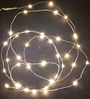 20 MICROLED LUCI BIANCO CALDO A BATTERIA