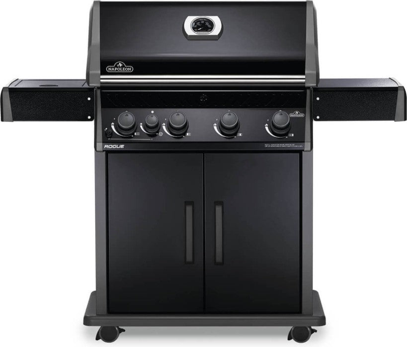 BARBECUE A GAS ROGUE 525 NERO 4 BRUCIATORI + 1 FORNELLO LATERALE