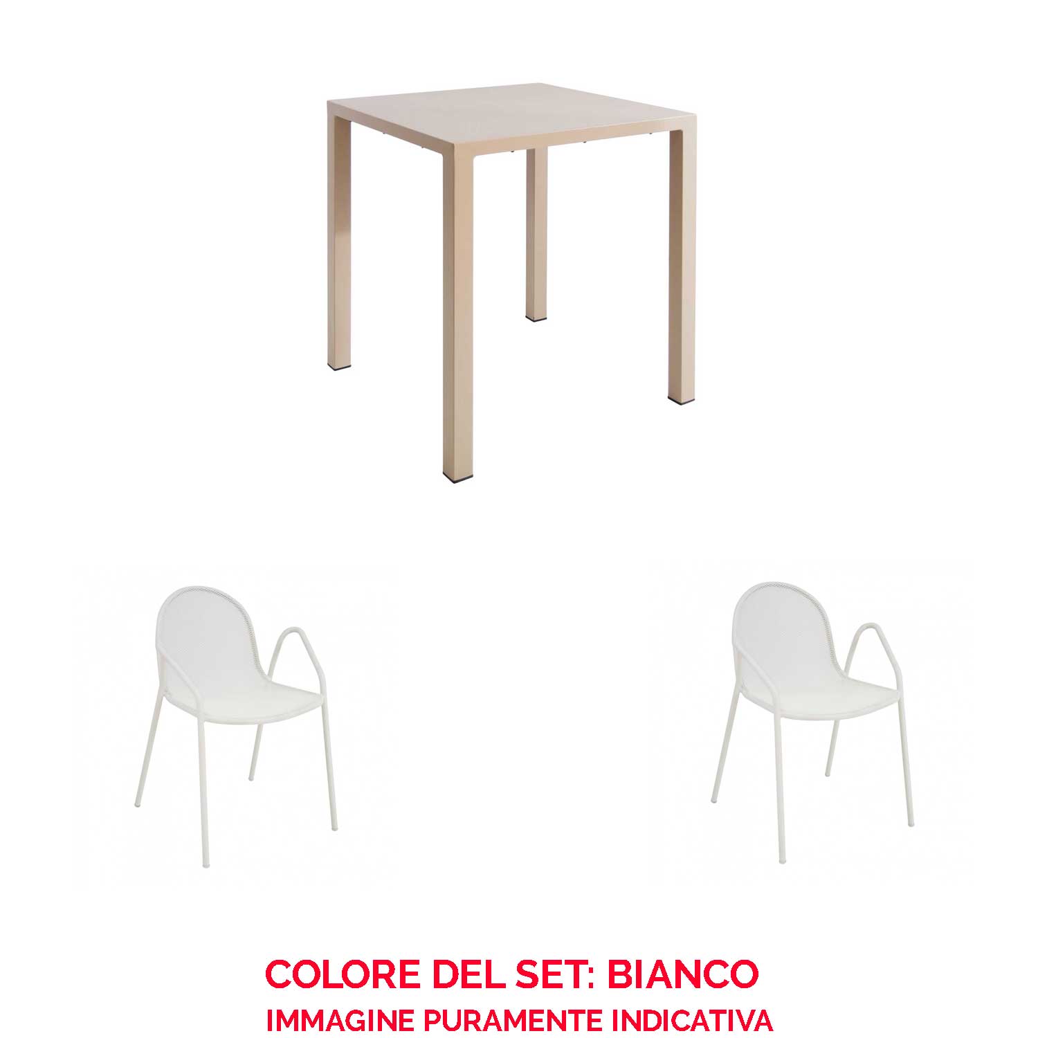 NOVA-TISCHSET 80X80 + 2 NOVA-SESSEL