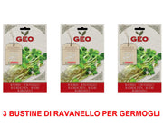 3 CONFEZIONI DI SEMI BIO DI RAVANELLO PER GERMOGLI 30GR