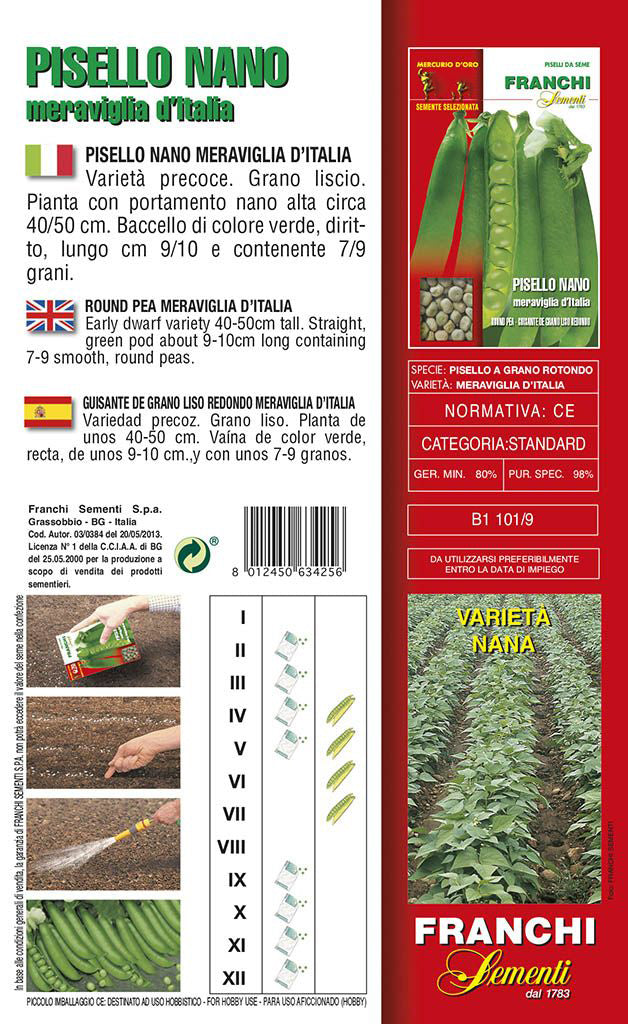 SEMI PISELLO NANO MERAVIGLIA D'ITALIA GR.100