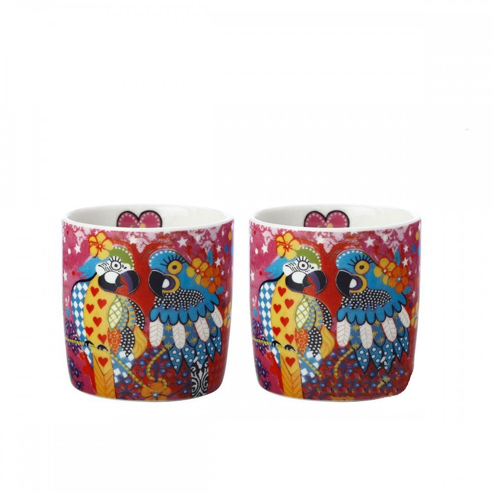 SET 2 TAZZINE CAFFE' ESPRESSINI 100ML LOVE HEARTS ARARAS