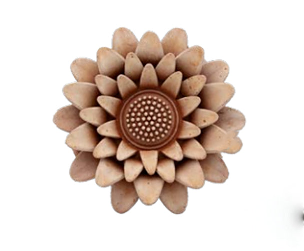 DECORAZIONE FIORE PETALI DALIA CM.15 IN TERRACOTTA