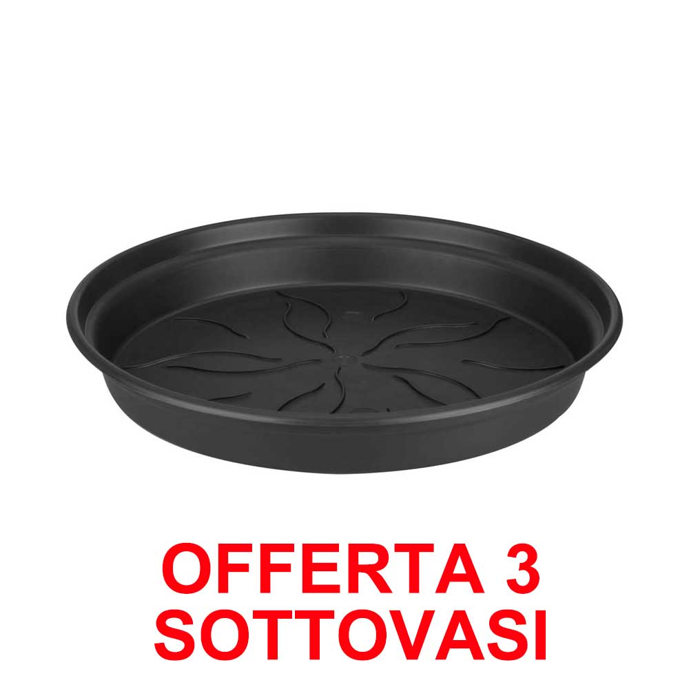 OFFERTA 3 SOTTOVASO GREEN BASICS SAUCER 29CM LIVING BLACK