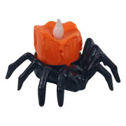 DECORAZIONE DI HALLOWEEN, CANDELA RAGNO CON LUCE, 8.5X4.5CM