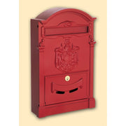CASSETTA POSTALE SINGOLA IN ALLUMINIO ANODIZZATO ROSSA