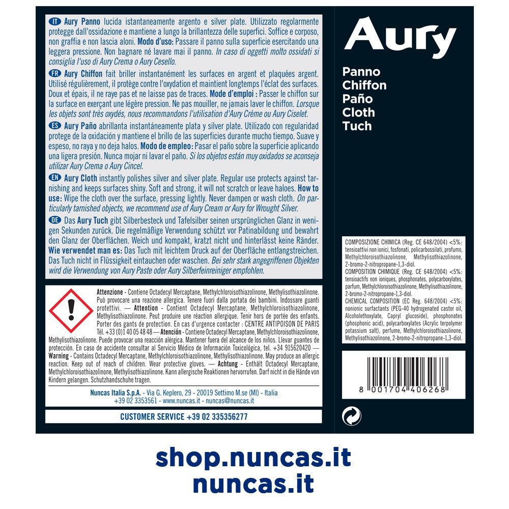 AURY 1 PANNO PER LUCIDARE L' ARGENTO