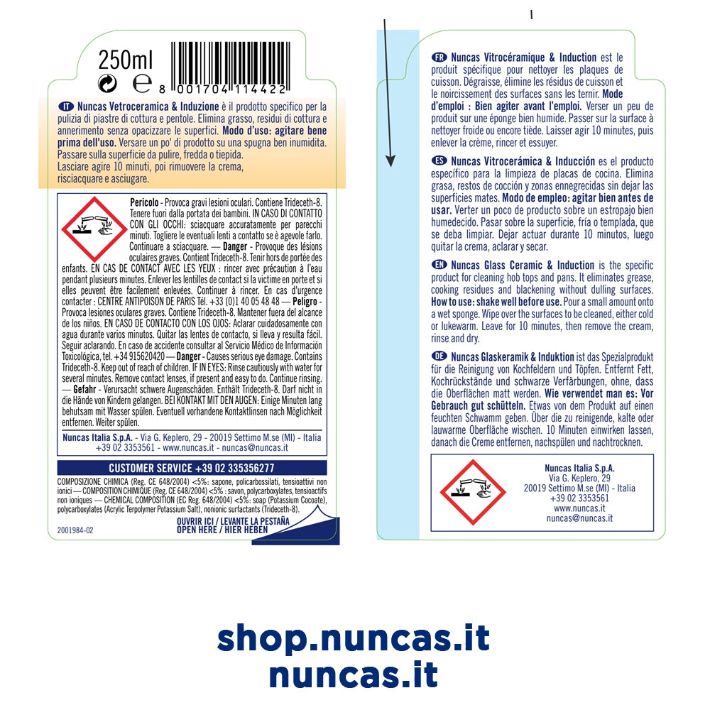 DETERGENTE VETROCERAMICA&INDUZIONE 250 ML