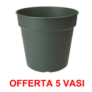 OFFERTA 5 VASO GREEN BASICS GROWPOT 13CM VERDE