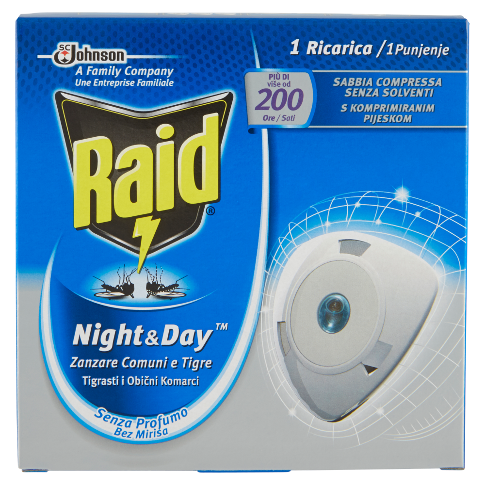 INSETTICIDA RAID NIGHT&DAY ZANZARE 1 RICARICA