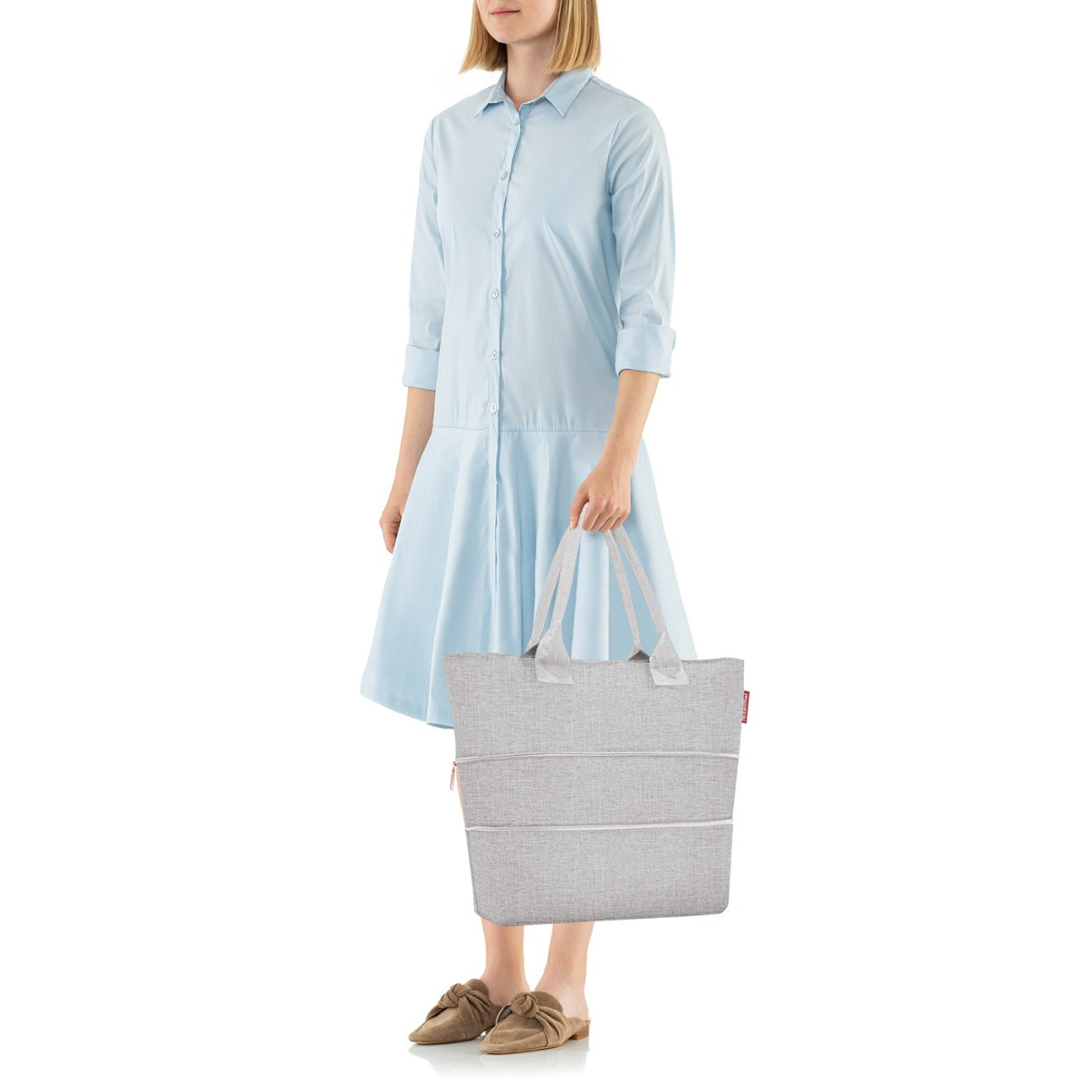 BORSA SHOPPER E1 TWIST SKY ROSE