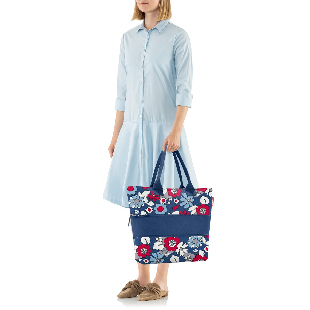 BORSA SHOPPER E1 FLORIST INDIGO