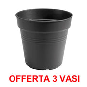 OFFERTA 3 VASO GREEN BASICS GROWPOT 21CM LIVING BLACK