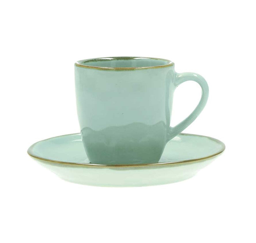 TAZZA DA CAFFE' CON PIATTINO CONCERTO TE'VERDE