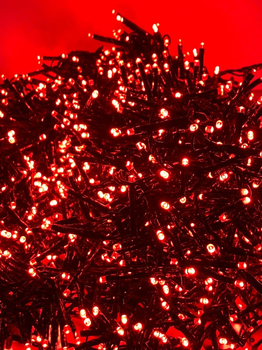 LUCI NATALE 1500 LED ROSSI CON GIOCHI DI LUCE