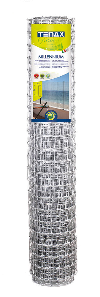 RETE DA RECINZIONE IN PLASTICA MILLENNIUM ARGENTO H 1.00x10 M