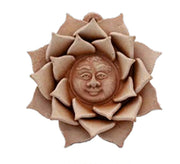 DECORAZIONE SOLE PETALI ROSA CM.15 IN TERRACOTTA