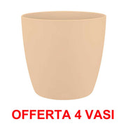 OFFERTA 4 VASO BRUSSELS ROUND 16CM NUDE