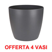 OFFERTA 4 VASO BRUSSELS ROUND 16CM ANTHRACITE