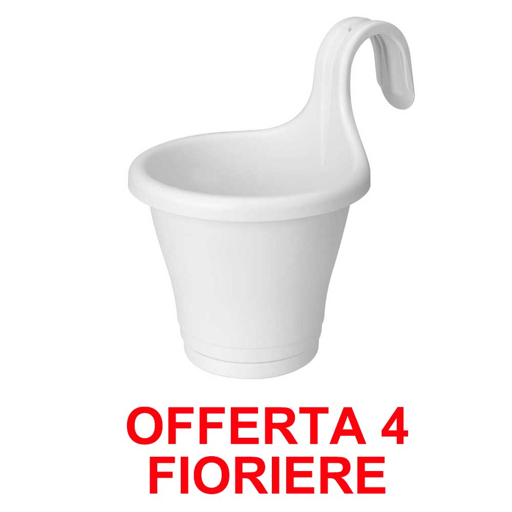 OFFERTA 4 FIORIERA CORSICA EASY HANGER SINGLE WHITE
