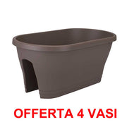 OFFERTA 4 VASO CORSICA FLOWER BRIDGE 60CM TAUPE