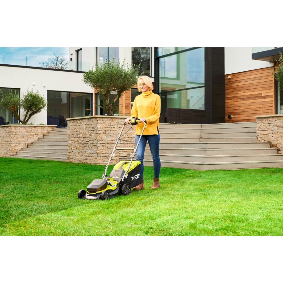 TOSAERBA IBRIDO 36V (2X 18V 5.0AH) RY18LMH37A-250