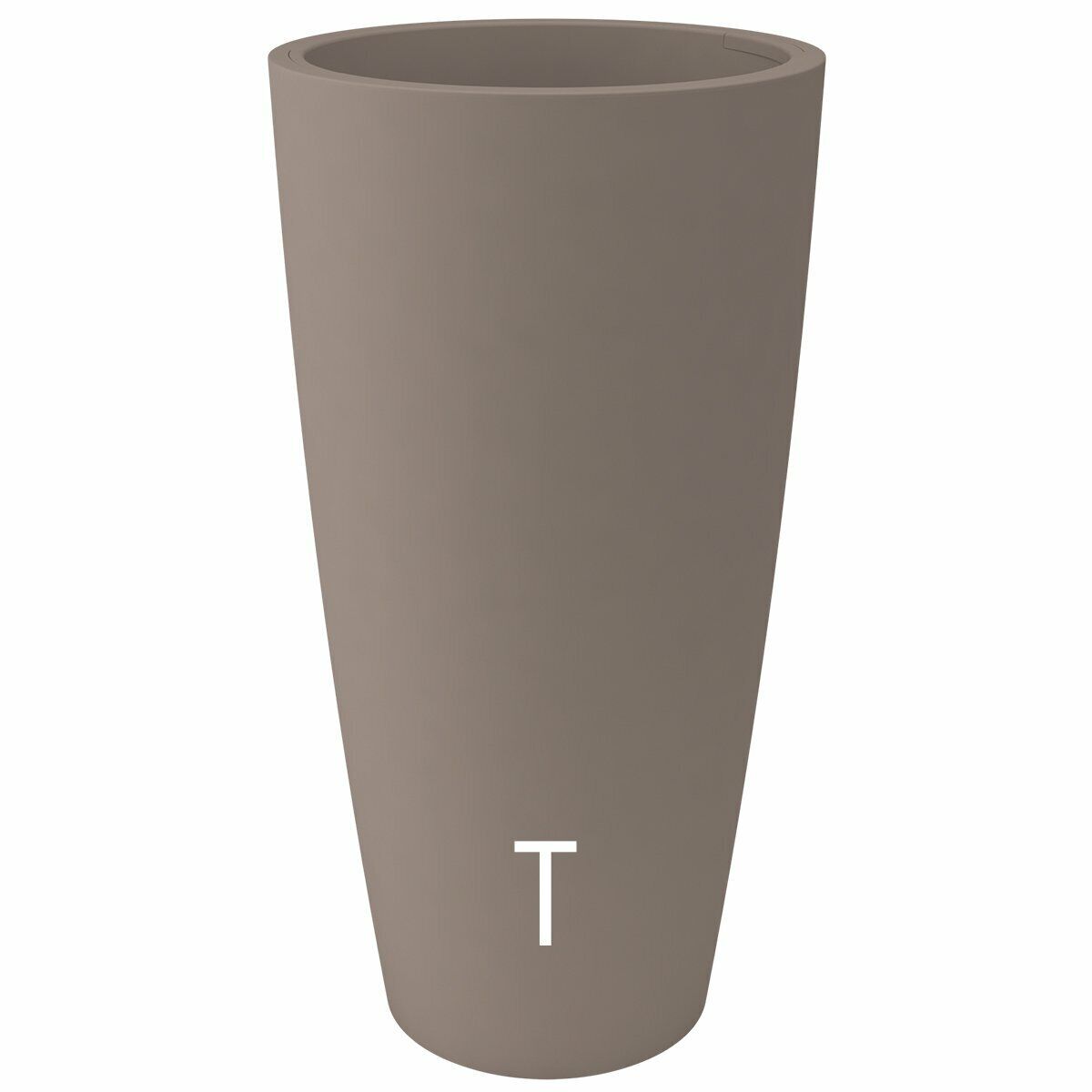 VASO TONDO STYLE DIAM.38XH.85CM TORTORA