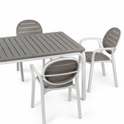 OFFERTA TAVOLO ALLORO ESTENSIBILE 140/210CM + 4 POLTRONE PALMA COLORE A SCELTA