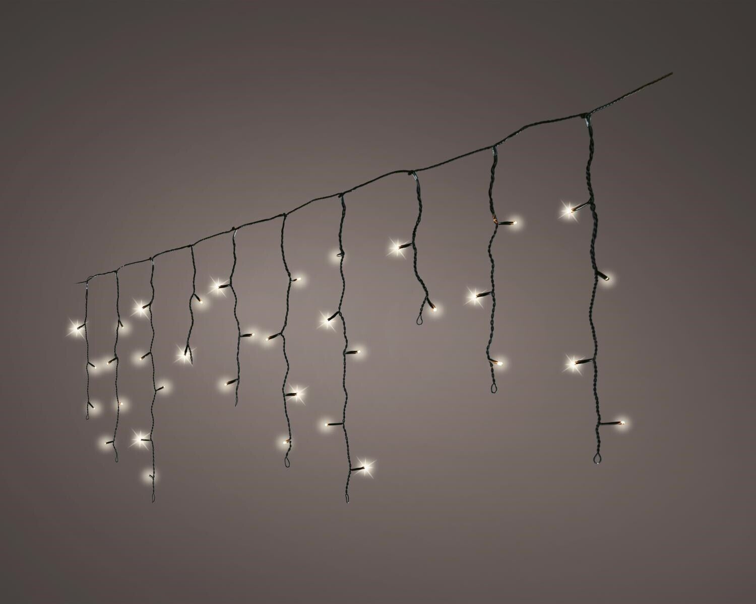 STALATTITE LUCE GHIACCIOLI BIANCO CALDO 175 LED 8 GIOCHI DI LUCE 7,5MT