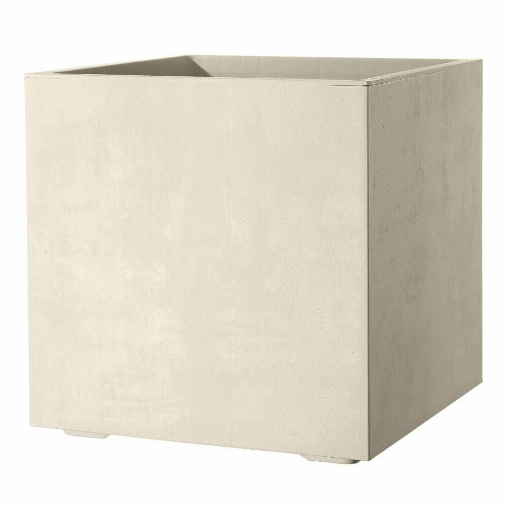 VASO CUBO MILLENIUM 25X25X25 PERLA