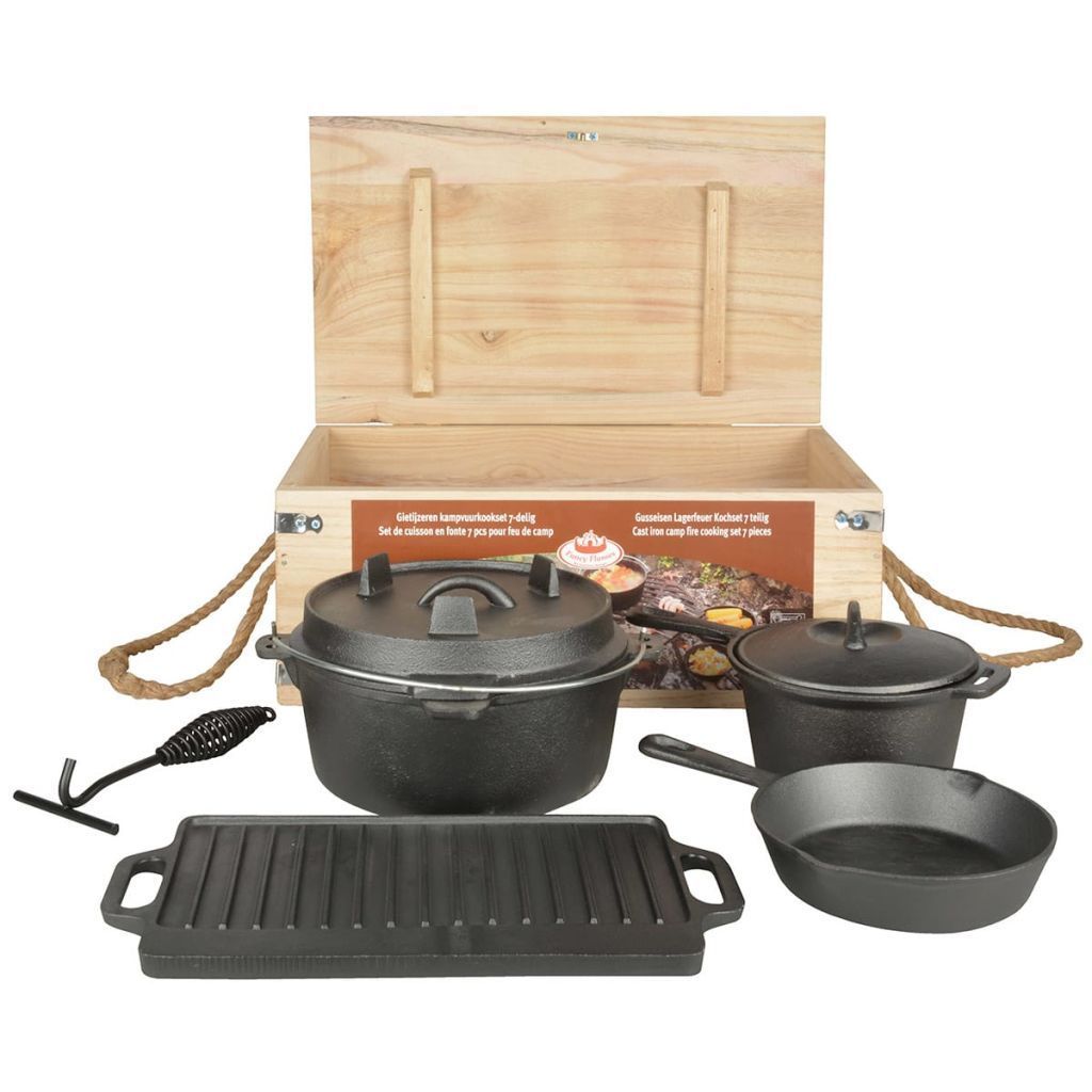 SET DA CUCINA IN GHISA 7 PEZZI