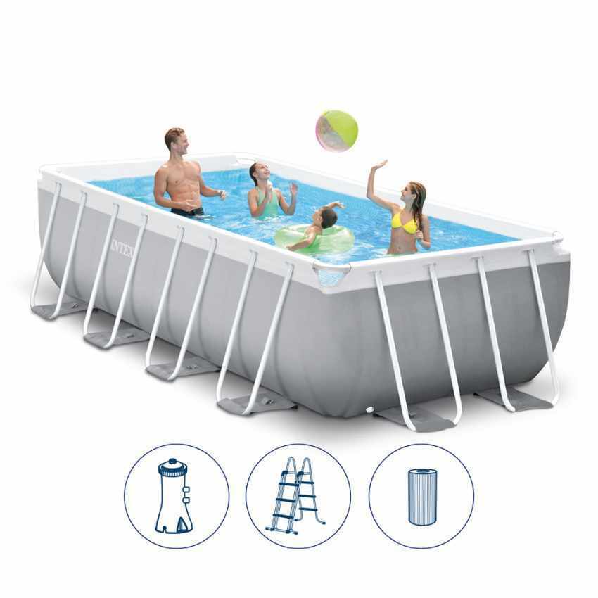 PISCINA PRISMA METAL FRAME 400X200X100 RETTANGOLARE