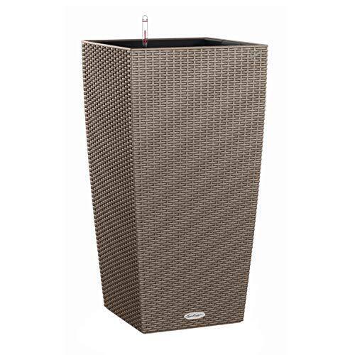 VASO CUBICO COTTAGE 30X30X56 BEIGE