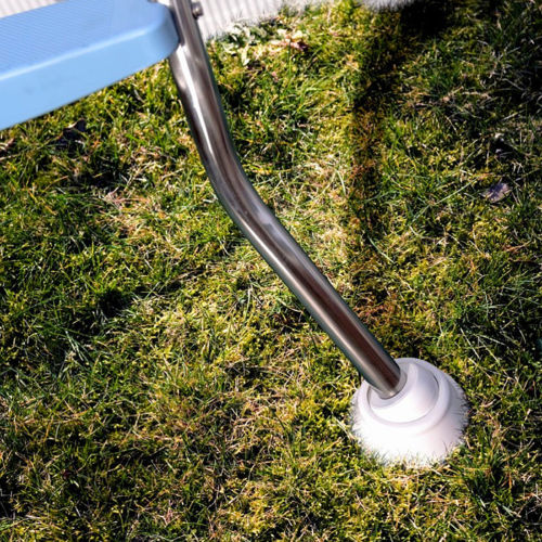 SCALETTA IN ACCIAIO INOX PER PISCINA FUORI TERRA CON ALTEZZA 132 CM
