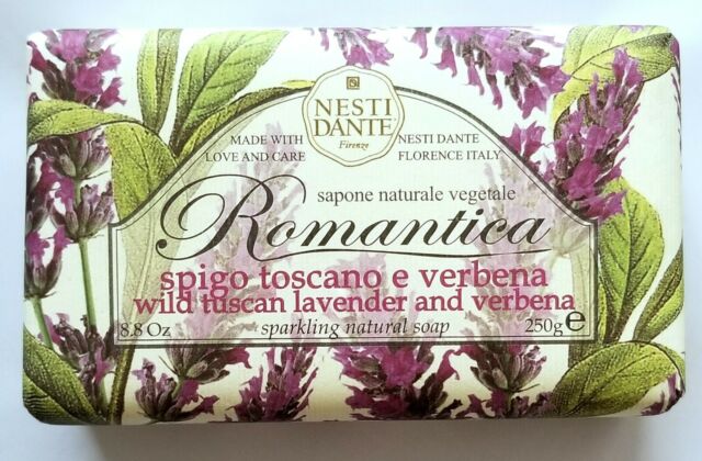 SAPONE VEGETALE ROMANTICA SPIGO TOSCANO&VERBENA 250GR