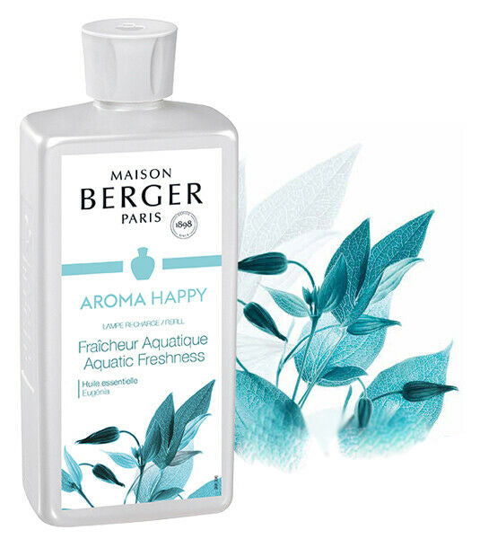 FRAGRANZA PER LAMPADA CATALITICA AROMA HAPPY FRAÎCHEUR AQUATIQUE 500 ML LAMPE BERGER