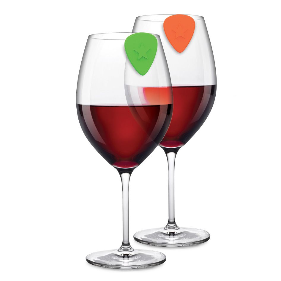 8 SEGNABICCHIERI A FORMA DI PLETTRO COLORATI WINKEE ROCKS