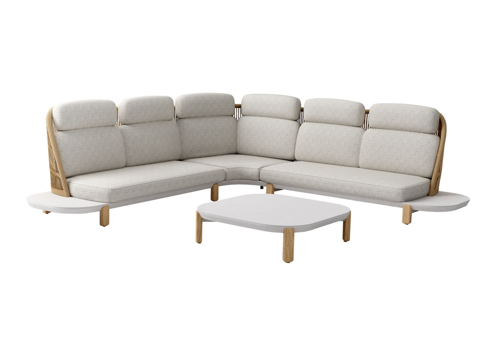 SALOTTO ANGOLARE MONTAGNE CREMA E BEIGE
