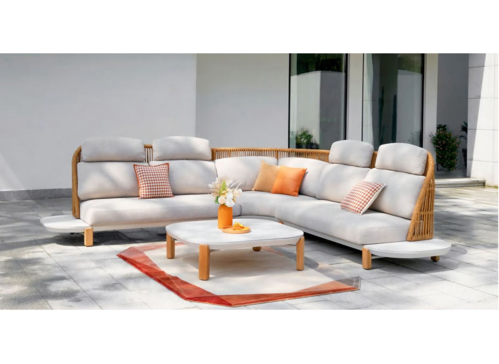 SALOTTO ANGOLARE MONTAGNE CREMA E BEIGE