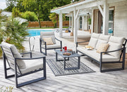 SALOTTO DA GIARDINO PRADO GRAFITE/BEIGE