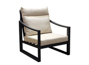 POLTRONA LOUNGE PRADO GRAFITE E BEIGE
