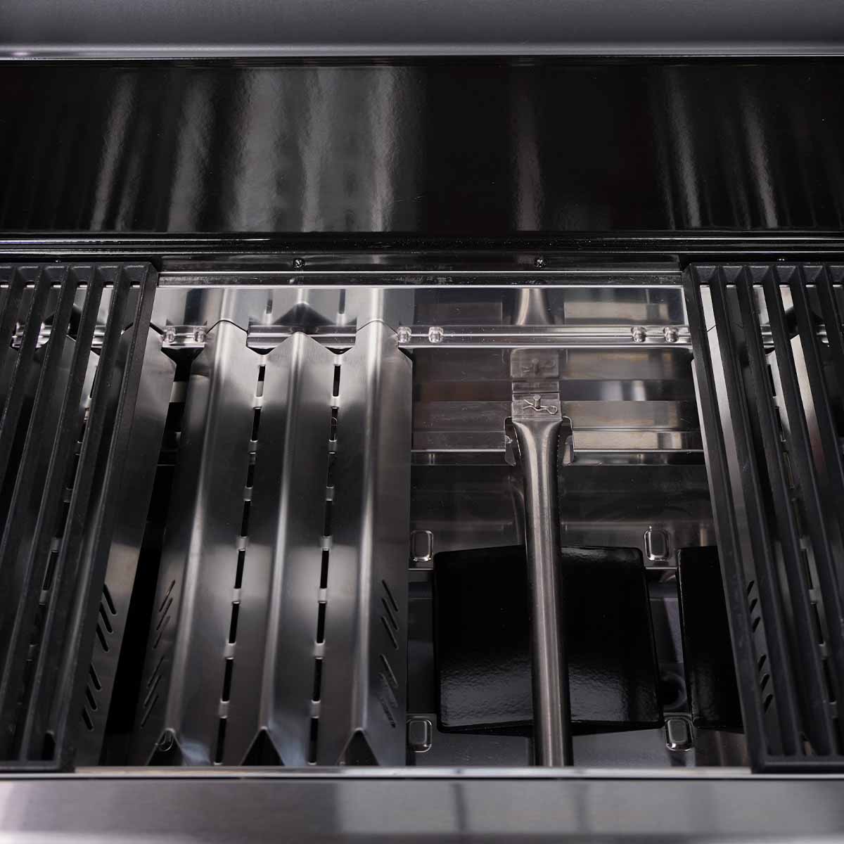 Barbecue a Gas S-401 Pro 4 Bruciatori Fornello Laterale 42.5x75.5cm Nero Santos