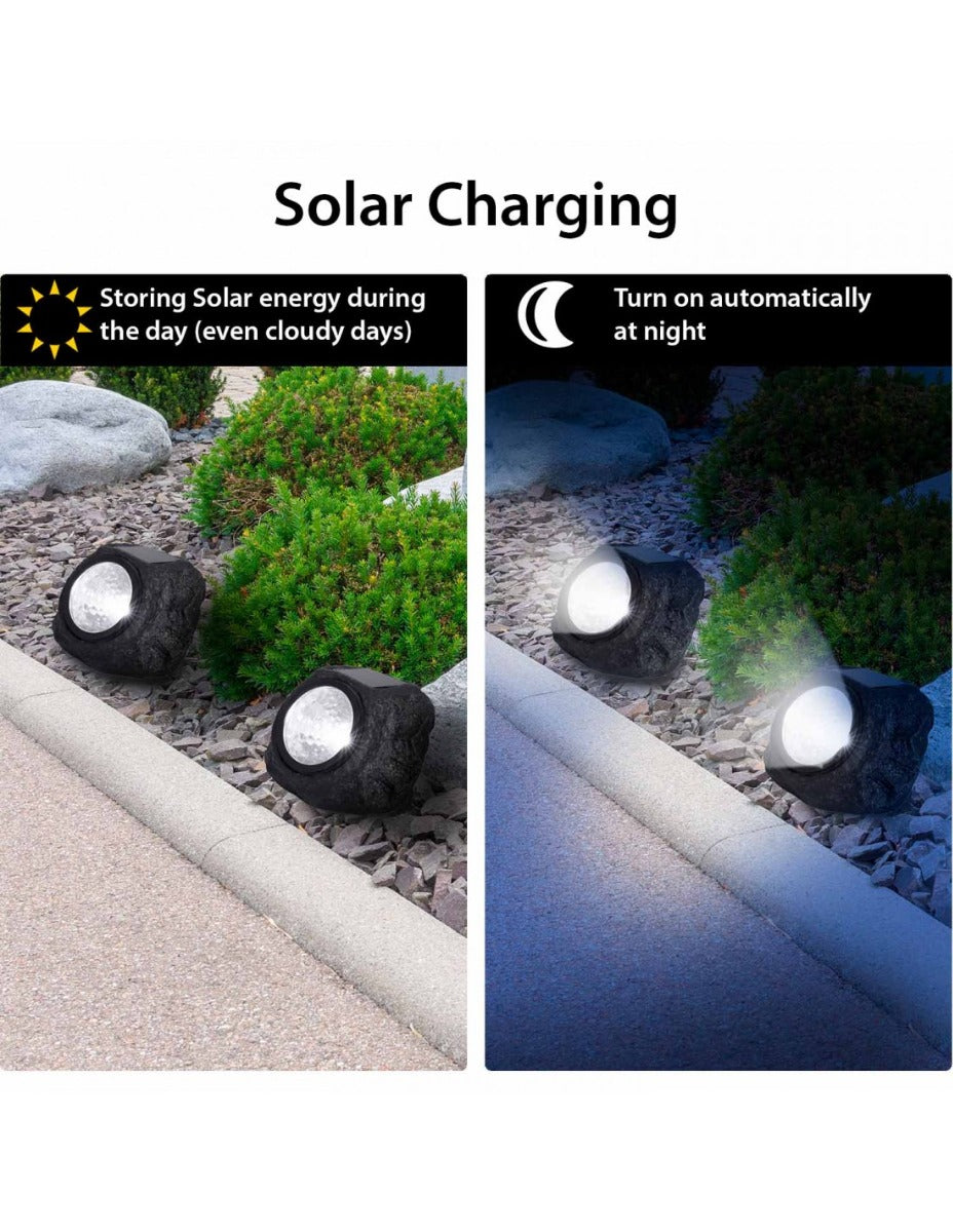 SASSO SOLARE 3 LED DA GIARDINO