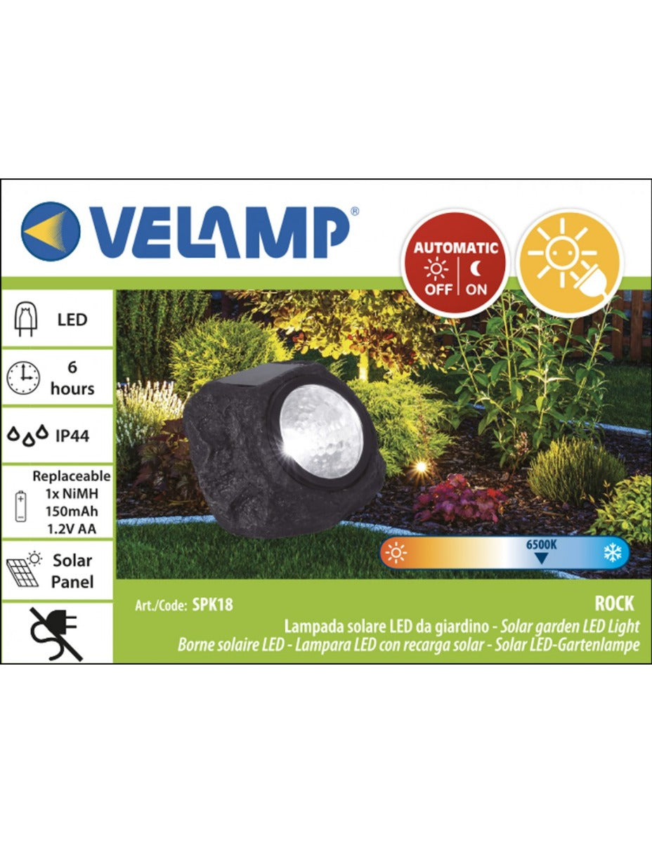 SASSO SOLARE 3 LED DA GIARDINO